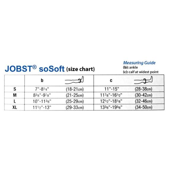 Jobst SoSoft Compression Ribbed Knee High Socks | Womens M, Black 15-20 mmHg - Picture 3 of 3